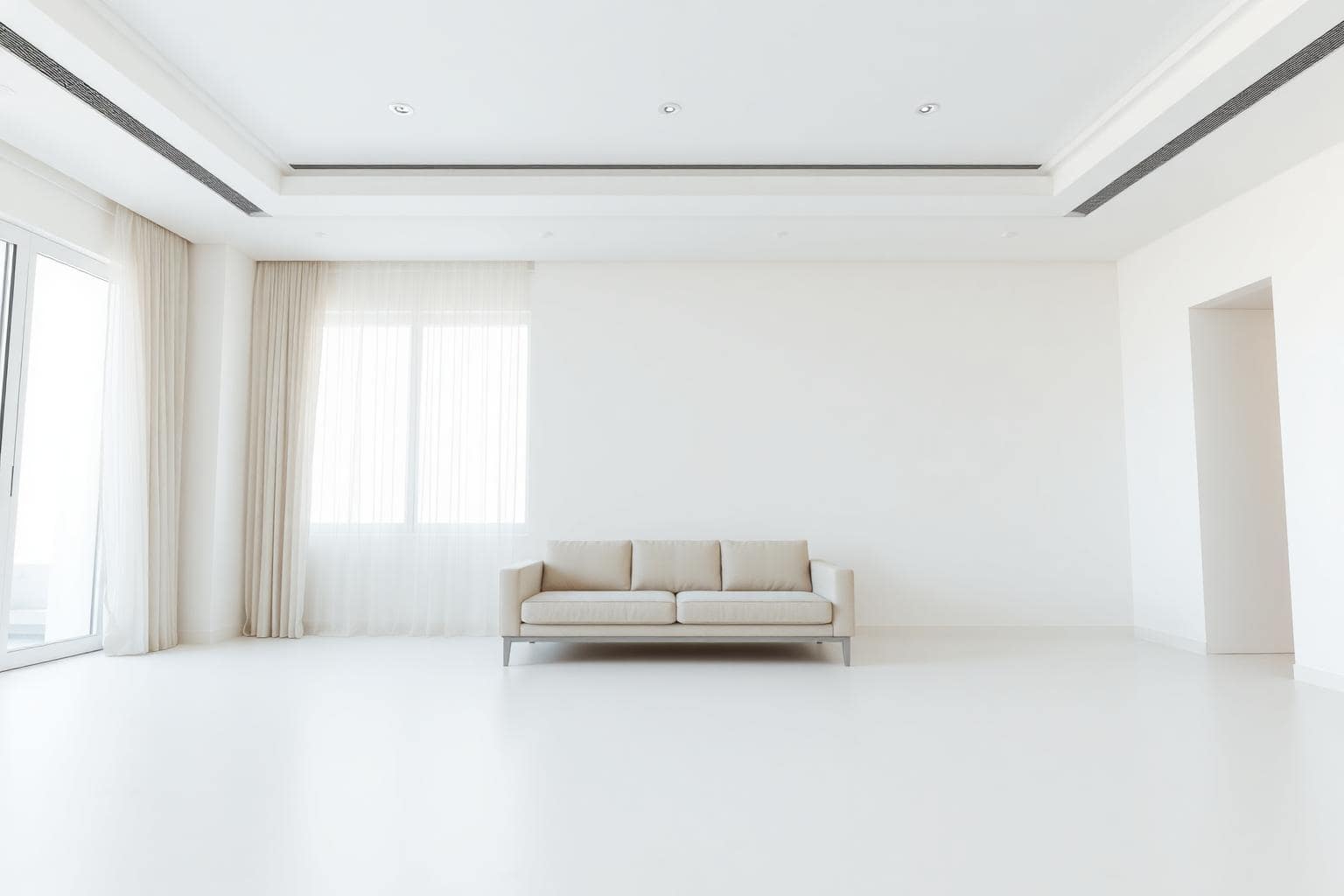 Living Room room mockup for previewing LVT, SPC, vinyl and carpet flooring — Azeemah Floors UAE visualizer