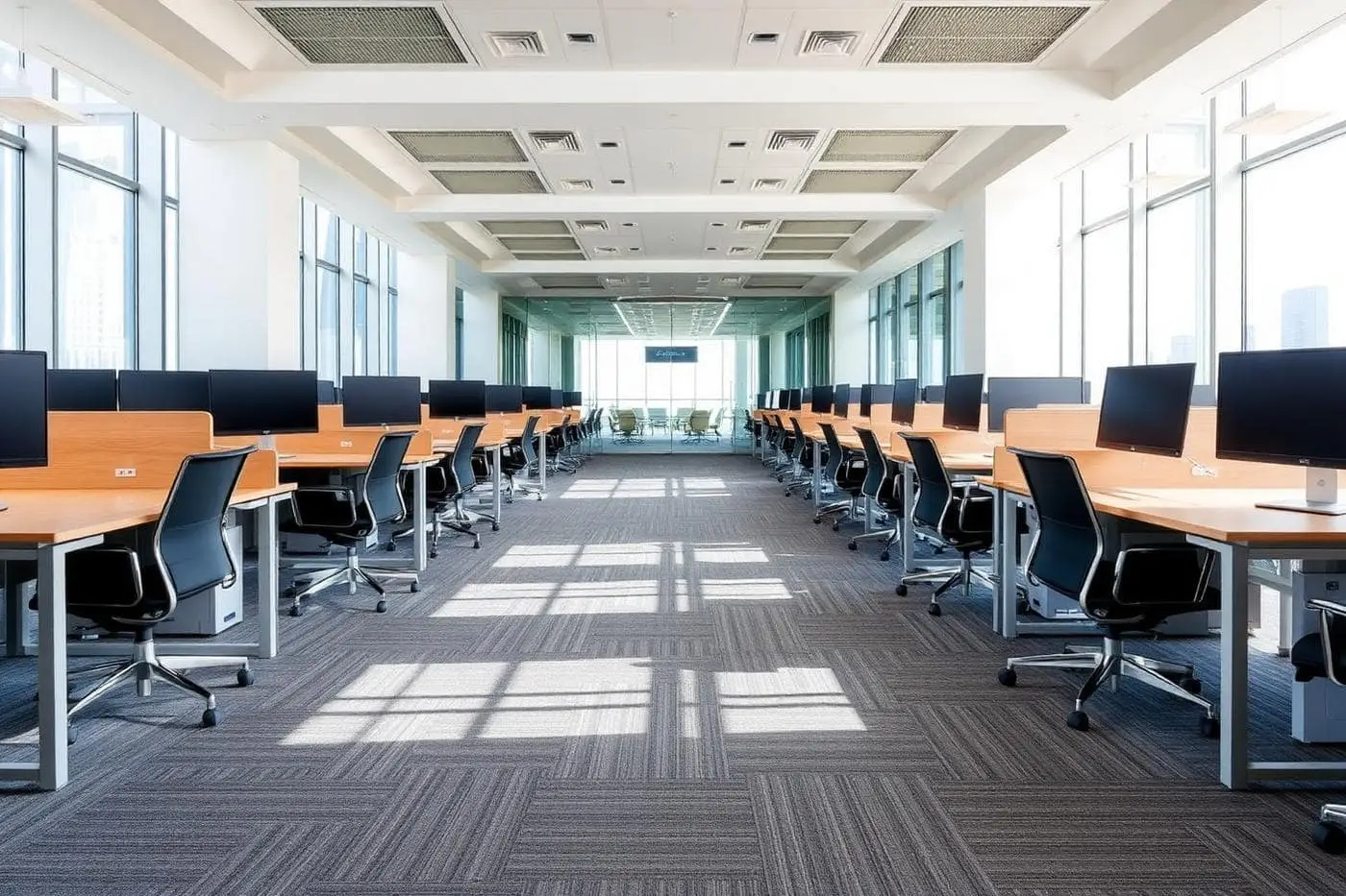 Business Bay Corporate HQ — Carpet Tile Fit-Out — flooring case study by Azeemah Floors