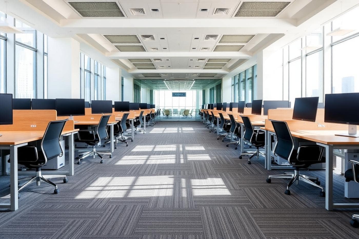 Business Bay Corporate HQ — Carpet Tile Fit-Out — flooring case study by Azeemah Floors