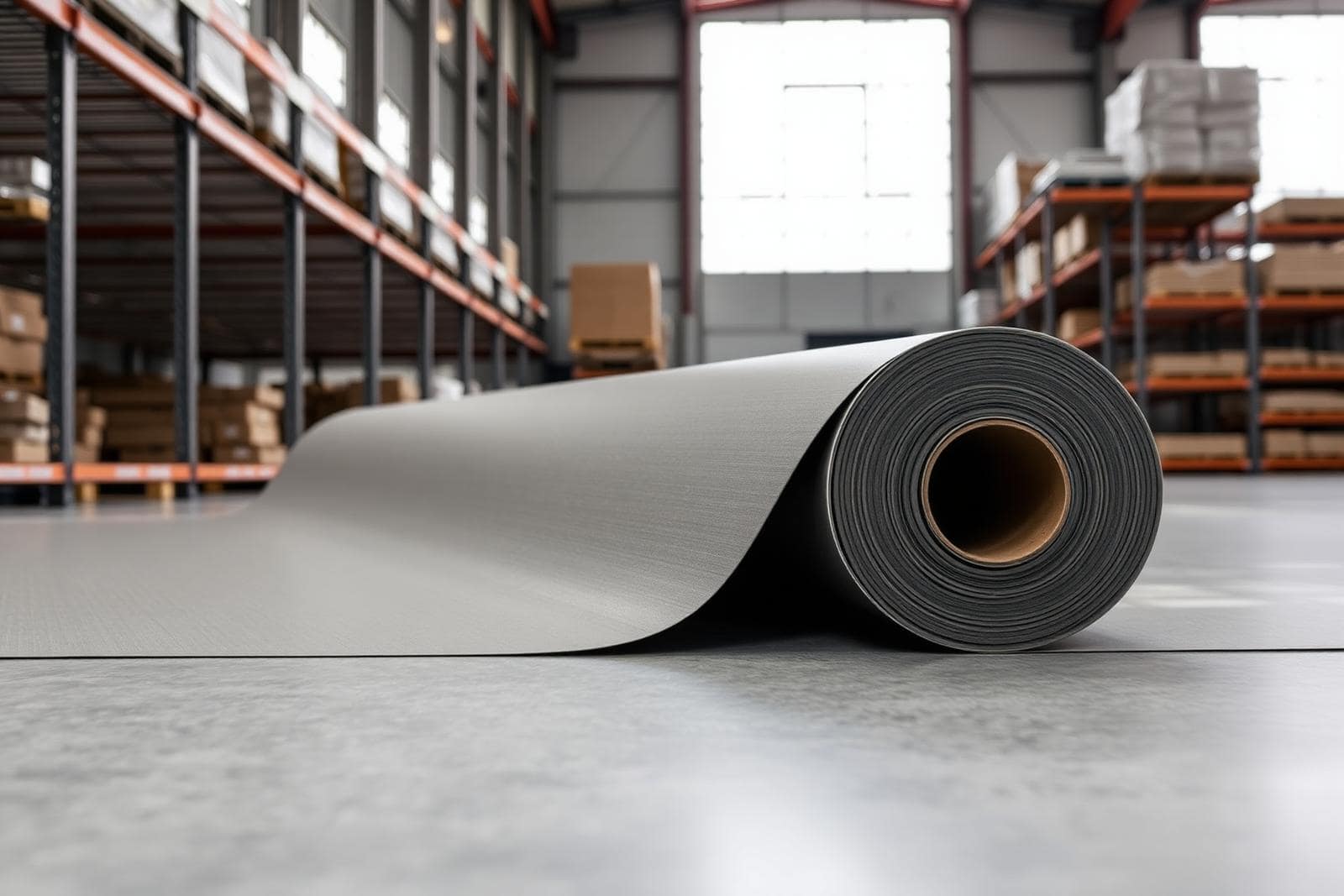 Commercial vinyl sheet flooring roll in Azeemah Floors Dubai warehouse